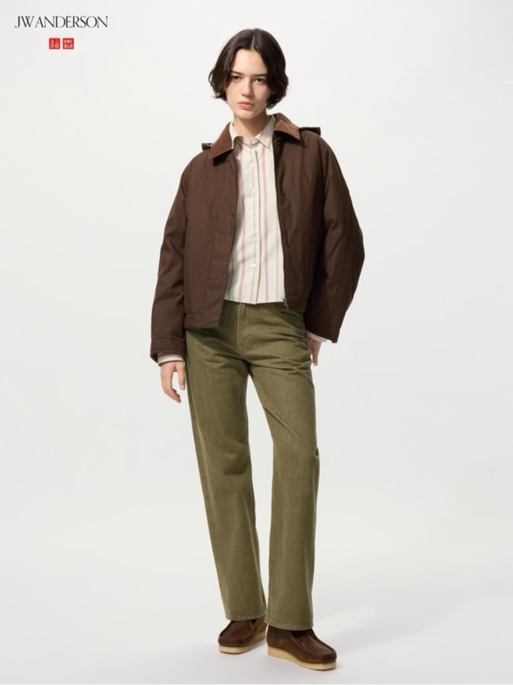 JW ANDERSON Olive Green Denim Jeans